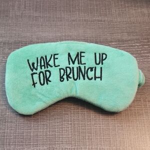 Super Soft Green Sleep Mask with Fun Slogan